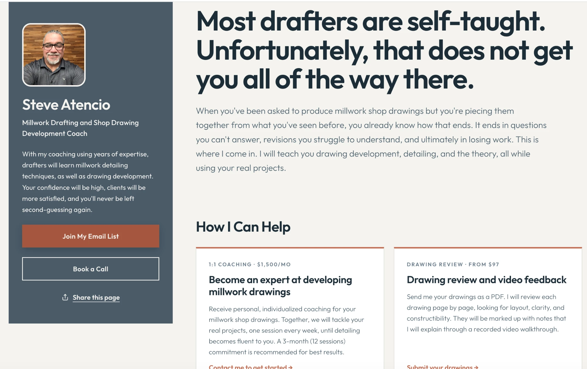 Drafting Workshop site preview
